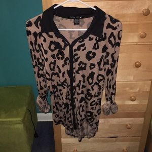 Cheetah button up shirt